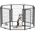 thumbnail image 1 of Garvee Metal Dog Playpen,  Extra Large, with 8 Panels, Height 40", Gate Included, Black, 1 of 7