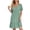 Mint Green, variant on Spring Sale 2024!Hontri Womens Dresses Summer Dress Women's Linen Dresses Casual T Shirt Dress Short Sleeve V Neck Midi Dress A Line Red,Xl