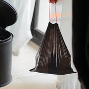TOUMENY Extra Thick Drawstring Trash Bags, Leak Proof Heavy Duty Kitchen Garbage Bags, 50x15cm Large Capacity for Office Bathroom Diaper Disposal