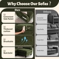 thumbnail image 4 of 124" Modular Sectional Sofa, U-Shaped 6 Seater Sectional Sofa with Storage Ottoman & USB Ports,Green, 4 of 9