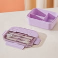 thumbnail image 4 of Dvkptbk Bento Lunch Box for Kids - Large Bento-Style Leakproof Bento Boxes with 4 Compartments Lunchbox with Silverware for Kids Backs To School, Reusable Meal And Snack Containers, 4 of 8