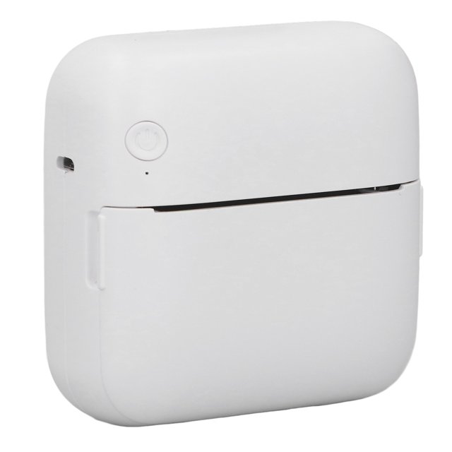 Imprimante Photo, Mini Imprimante Micro USB Rechargeable avec Couvercle Coulissant pour Étiquettes Notes