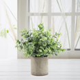 thumbnail image 4 of GUOOL Mini Potted Plants Gray Pulp Pot Small Plastic Greenery Bonsai Artificial Potted Desmodium, 4 of 9