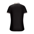 thumbnail image 3 of Men Casual Stripe Printed Button Short Sleeve Turndown Collar Blouse Shirt, 3 of 5