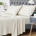 thumbnail image 2 of Bamboo Sheets Set of 4 - Rayon from Bamboo Cooling Bed Sheets, 16" Deep Pocket Fitted Sheet for Hot Sleepers, Queen Size Soft Wrinkle-Resistant Bedding, 2 of 8