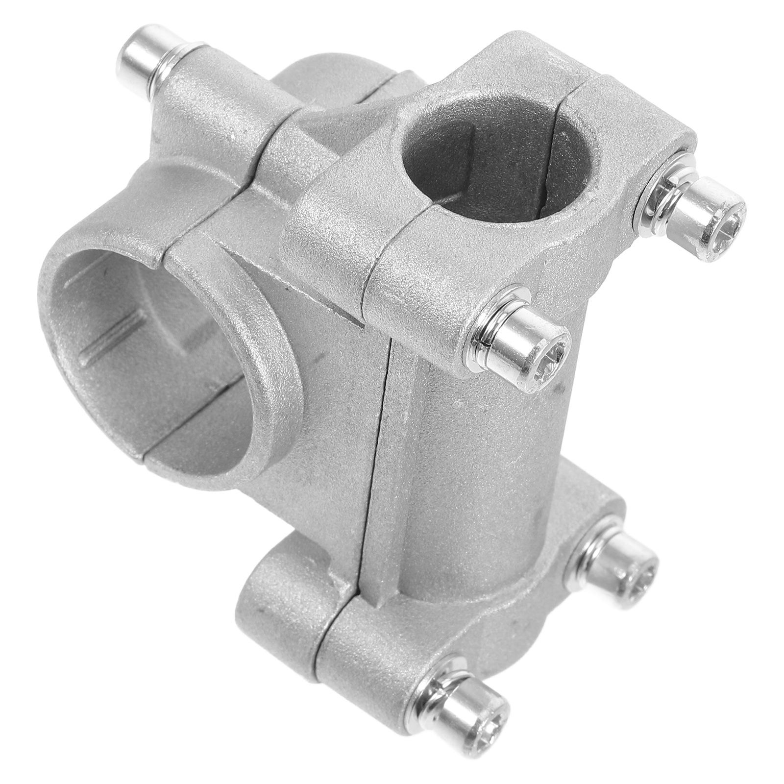 HOOWIFFY Manual Lawn Mower Base Handle Bracket Clamp Made from Durable Aluminum Alloy with Ergonomic Grey Design