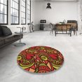 thumbnail image 4 of Ahgly Company Tapis d'Intérieur Rectangulaire Transitionnel Rouge Foncé Lavable à la Machine, 2 Pieds x 5 Pieds, 4 of 7