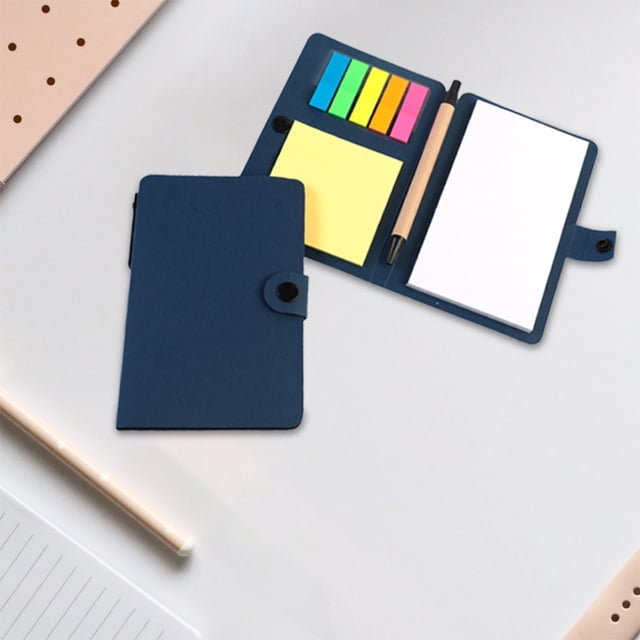 Button Sticky Notes With Pen, Self Stick Memo Pad, Assorted Colors, distinctive Round Design, Strong Removable Adhesive, water-resistant Cover for Office Planner Journal Writing