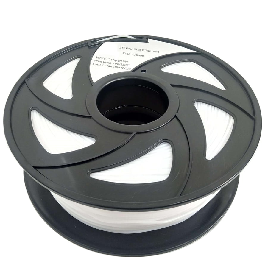 CloneBox - Filament TPU Imprimante 3D 1,75mm Préparé +/- 0,05mm 1kg, Blanc