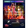 thumbnail image 4 of Mini Projector, Asnish Portable Bluetooth Projector Home Theater with 50000 Hrs LED Lamp Life, Full HD 1080P Supported , Compatible with TV Stick, Switch, Laptop, PS5,TF, USB, VGA, HDMI (Black), 4 of 7