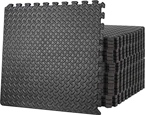 Oteymart Puzzle Exercise Mat Extra Thick 3/4 Inches Exercise Floor Gymnastics Mat Fitness Equipment Mat with EVA Foam Interlocking Tiles for Home Protective Flooring Cushion(24 Pieces, 96 Square feet)