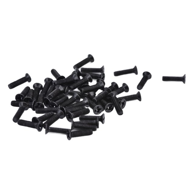 Ensemble Assorti de 50 Pcs de Vis à Bourrelets DIN 965 Noires Galvanisées pour Machine