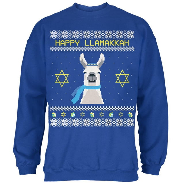 Llama Lamakkah Chandail Laid Hanukkah Royal Chandail en Molleton Adulte