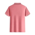 thumbnail image 3 of EOYWHK T-Shirts pour Hommes 4TG Compression Ajustée Chemise de Golf Col Rabattu Manches Courtes Couleur Unie Blouse de Bureau, 3 of 3