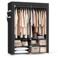 thumbnail image 1 of SONGMICS Portable Closet Wardrobe with Shoe Rack and Cover, Closet Storage Organizer, Black,Adult, 1 of 6