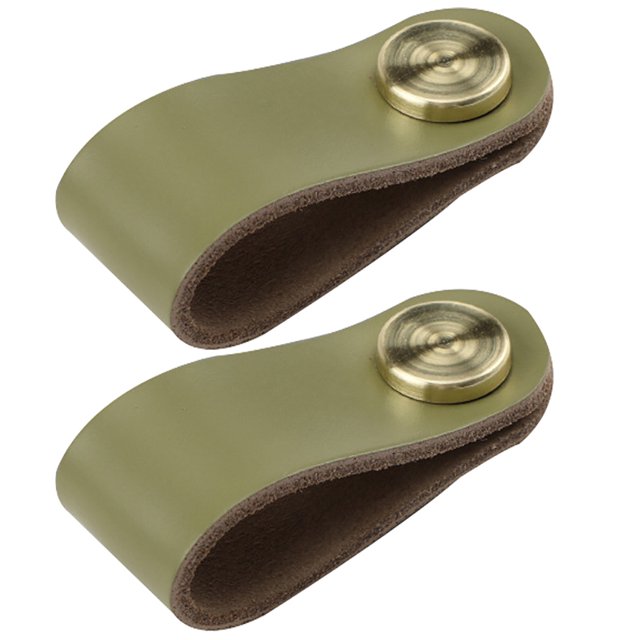 Cabinet Knobs Faux Leather 2PCS Drawer Knobs Cupboard Pull Knobs with Screws