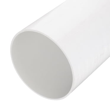 Unique Bargains PVC Rigid Round Pipe 152mm ID 160mm OD 9" Length White High Impact for Water Pipe, Crafts, Cable Sleeves