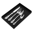 thumbnail image 2 of Vaidha Cutlery Set 4-piece Stainless Steel Cutlery Set Knife Spoon And Fork Set Cutlery Set Mirror Polished Edges, 2 of 7