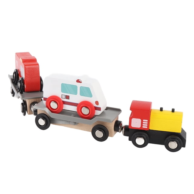 Wooden Set, Wooden Railway Set Hand Eye Coordination Educational for Children