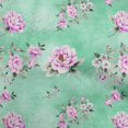 thumbnail image 1 of oneOone Georgette Viscose Vert Mer Tissu Floral Floral avec Texture Tissu pour Robe Tissu Imprimé Tissu au Mètre 42 Pouces de Large, 1 of 4