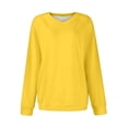 thumbnail image 4 of Chandails en Molleton Col en V pour Femmes Manches Longues Décontractées Tops Pull Oversize, 4 of 5