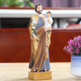 thumbnail image 4 of Saint Joseph avec Enfant Jésus 8 Pouces Cadeau Chrétien H statue en Résine de Collection statue Religieuse Colorée Cadeau, 4 of 8