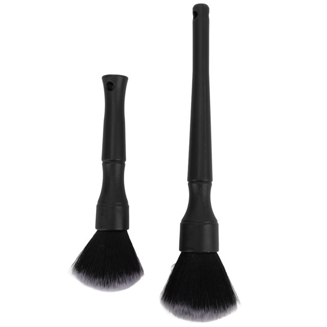 Brosse de Nettoyage, Flexible Anti-Rayures Multi Usage Voiture Détail Ensemble de Brosse 2pcs Haute Résistance pour Automobile Rouge, Noir, Orange