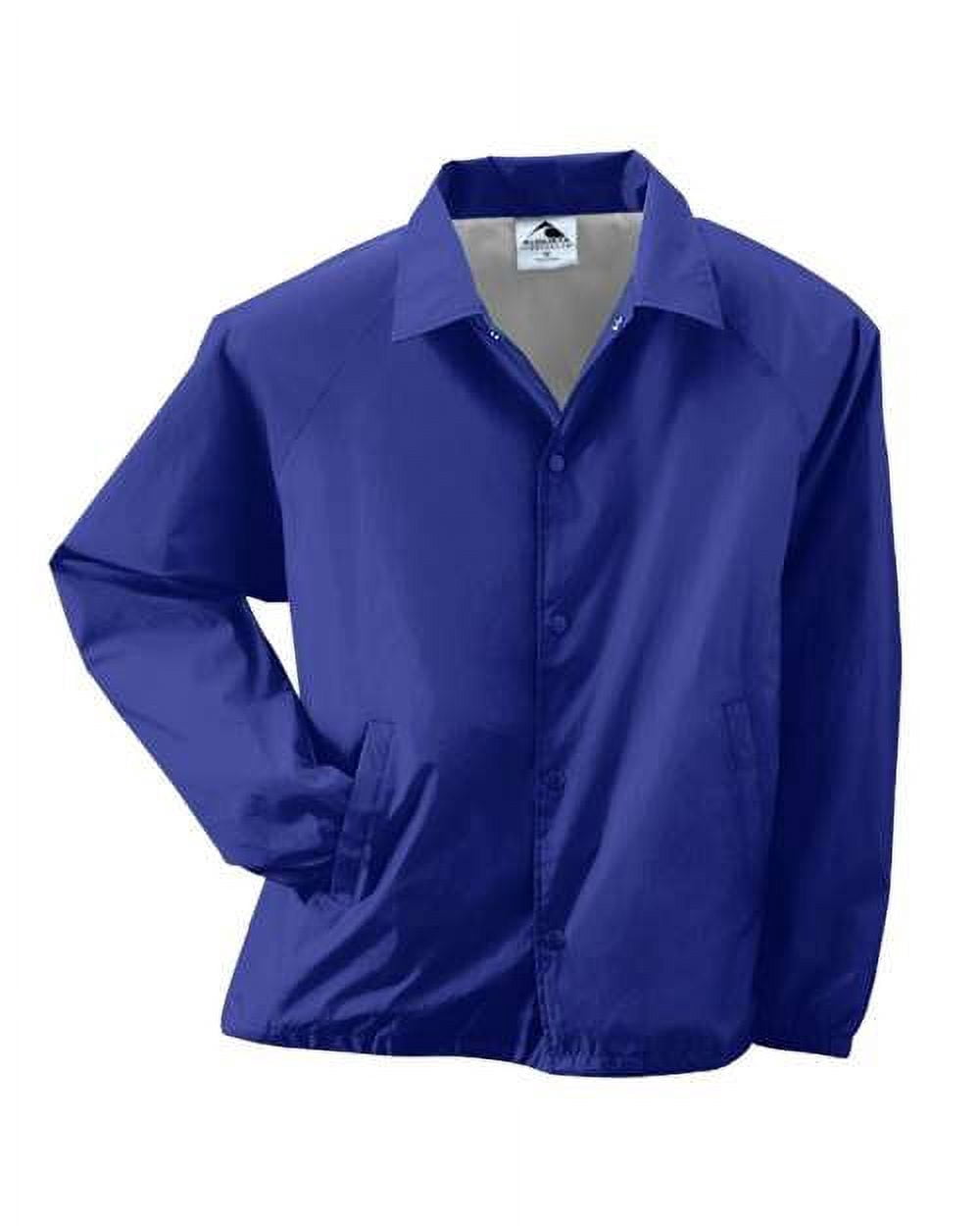 Augusta Sportswear Mens Nylon Coachs Jacket/Lined, S, Purple