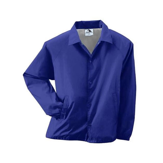 Augusta Sportswear Mens Nylon Coachs Jacket/Lined, S, Purple