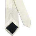 thumbnail image 4 of LAICAIW Cravate Fine à Rayures Texturées 6 cm / 2.4 Pouces pour Hommes (Blanc), 4 of 6