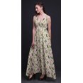 thumbnail image 2 of Bimba Robe Longue de Villégiature Imprimée pour Femmes à Cordon, Bretelles Spaghetti, Tenue de Plage - X-Grand, 2 of 4