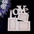 thumbnail image 3 of 1Set Wooden Family Frame Hollow Love Shape Beige For Art Enthusiasts, 3 of 5