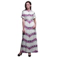 thumbnail image 1 of Bimba Robe Longue en Rayonne Shibori Teinture sur Nœuds pour Femmes Boho Plage Cocktail Fête Maxi Fendue - Grand, 1 of 6