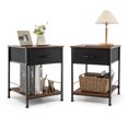 thumbnail image 1 of Costway 2 Pcs Table de Chevet à 2 Niveaux avec Tiroir pour Salon, 1 of 10