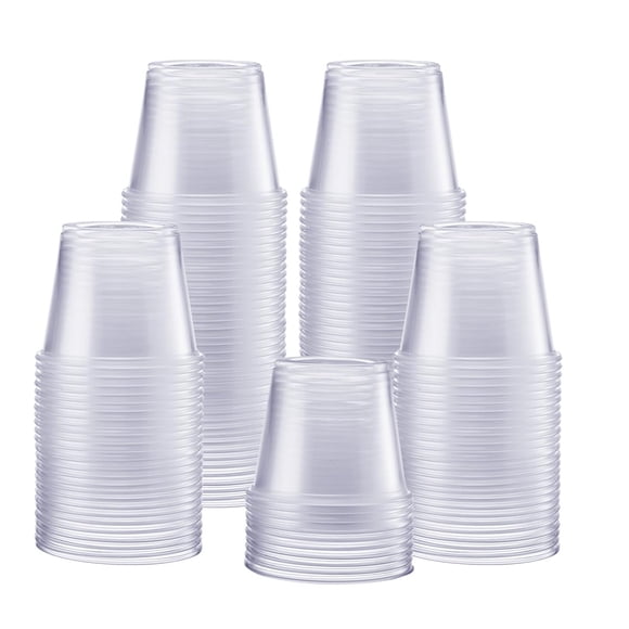 GUSTO [5.5 oz. - 250 Count] Clear Disposable Portion Cups (No Lids), Souffle Containers, Jello Shot Cups, and Sauce Containers For Portion Control, S