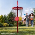 thumbnail image 2 of Soozier Panier d'Entraînement à 24 Chaînes pour Cible de Disque de Golf, Support, Rouge et Argent, 2 of 10