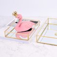 thumbnail image 3 of Makeup Storage Box - Vintage Metal Glass Organizer Gold Tray Jewelry Cosmetics Display Boxes(Medium), 3 of 7