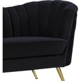 thumbnail image 4 of Meridian Furniture Margo Fauteuil en Velours Noir, 4 of 6
