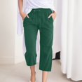 thumbnail image 2 of Women Comfortable High Waisted Wide Leg Pants Drawstring Elastic Trousers Comfy Straight Leg Long Pants With Pockets, 2 of 5