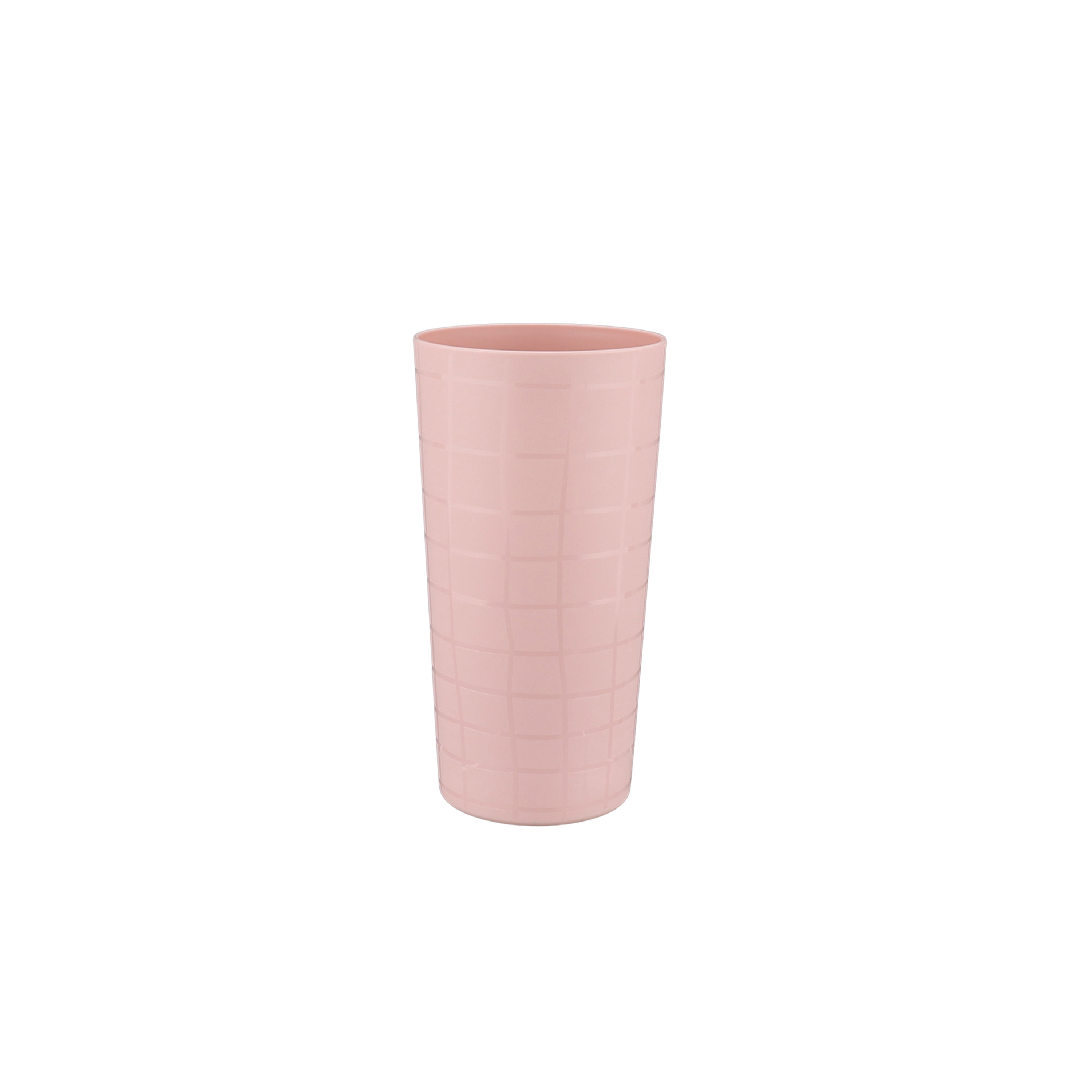 Gobelet en polypropylène à motif quadrillé rose Mainstays, 27 oz, paquet de 1, rose pâle