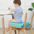thumbnail image 3 of Huanglei Dining Chair Booster Cushion Faux Leather Seat Portable And Non Slip Design For Dining Tables Easy To Clean Suitable For Ages And Up Blue Booster Seat For Kitchen Chair Portable, 3 of 3
