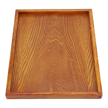 Rdeghly Rectangle Wooden Tea Tray Serving Table Plate Snacks Food Storage Dish for Hotel Home , Tea Tray,Wooden Tray