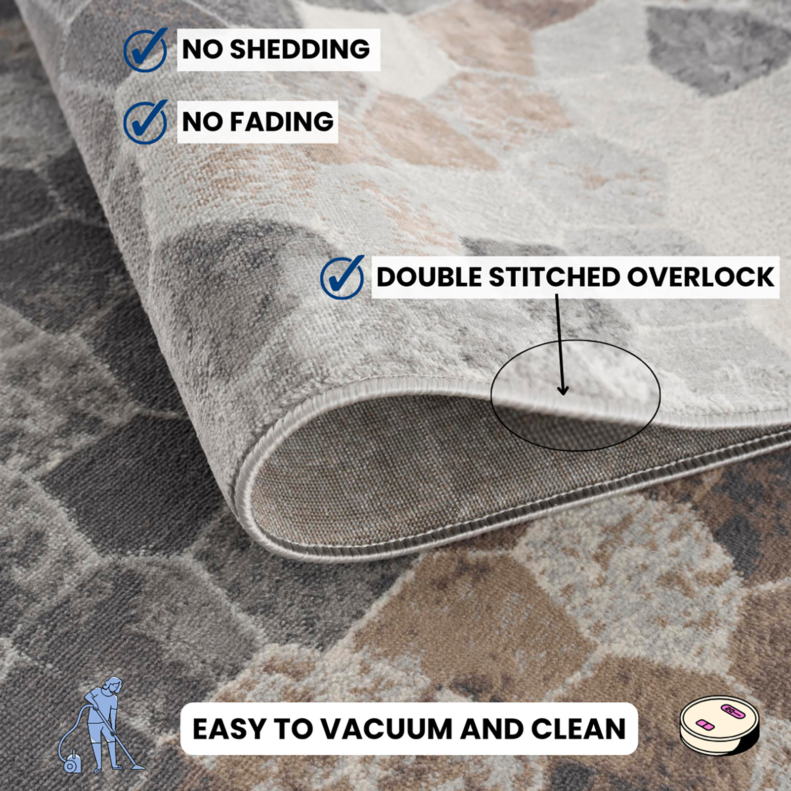 Rug Branch Havana Collection Traditional Distressed Area Rug
