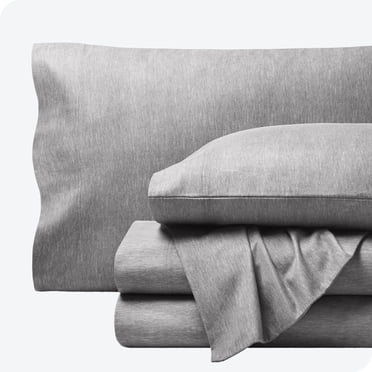 Bare Home Ensemble de Draps en Flanelle - 100 % Coton - Poche Profonde - Très Grand Fendu, Gris Pâle Chiné, 5 Pcs