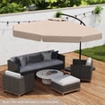 thumbnail image 2 of Costway Parasol Suspendu Déporté de 10 Pi pour Patio avec Housse Beige, 2 of 10