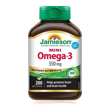 Jamieson No Fishy Aftertaste Extra Strength Omega-3 Mini Softgels