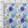 thumbnail image 2 of oneOone Velvet Blue Fabric Texture Floral Sewing Material Print Fabric By The Yard 58 Inch Wide, 2 of 4