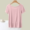 thumbnail image 4 of Yuyuzo Hauts de Pyjama pour Femmes Col Ras du Cou T-Shirts à Manches Courtes Décontractés d'Été Confortables Amples Blouses, 4 of 6