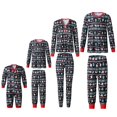 thumbnail image 1 of Family Matching Christmas Pajamas Set Holiday Snowflake Sleepwear  PJS Set for Couples and Kids, 1 of 4