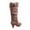Brown, variant on Maggie-39 Women's Round Toe High Heel Zipper Mid-Calf Causal Dress Boots Shoes